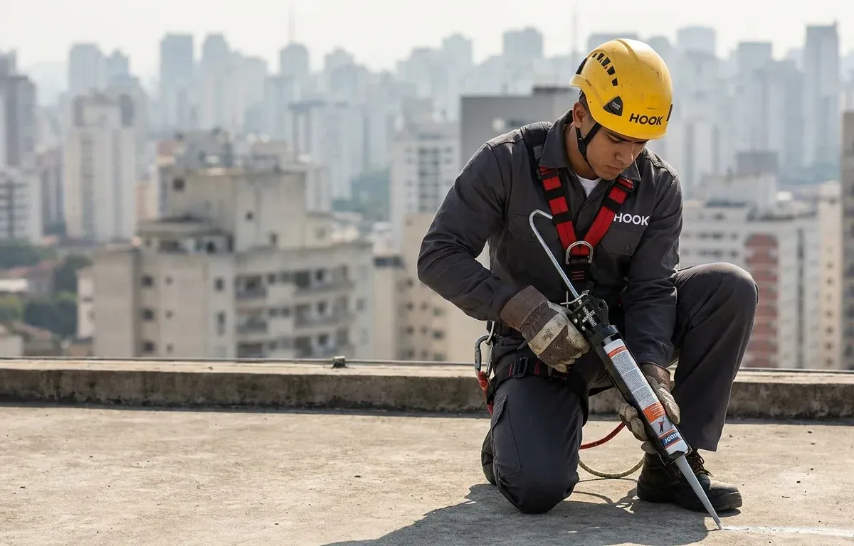 Ancoragem Química — Resina Epóxi Certificada — vistoria técnica em edificação