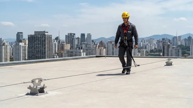Linha de Vida Horizontal — Hook Engenharia