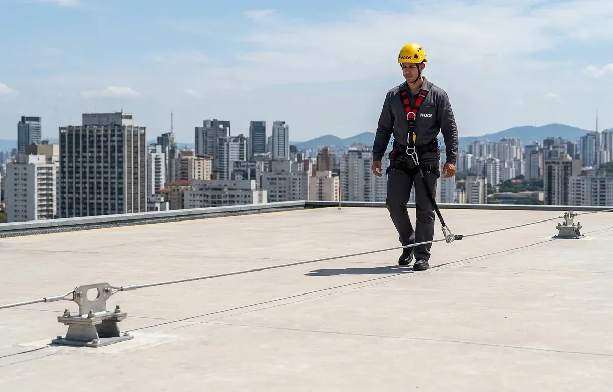 Linha de Vida Horizontal Certificada — vistoria técnica em edificação