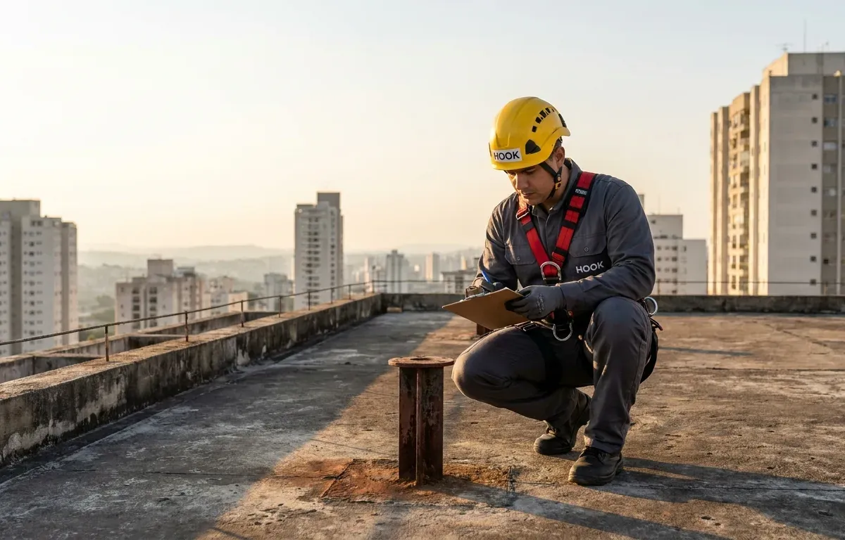 Recertificação de Ancoragens e Linhas de Vida — vistoria técnica em edificação