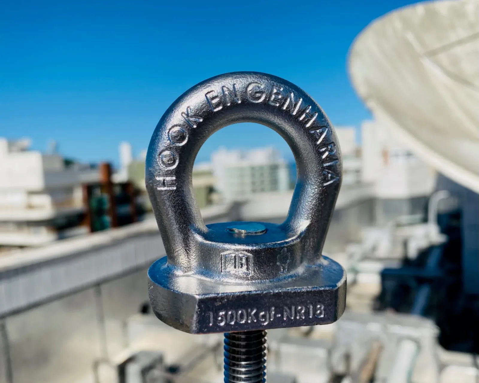 Linha de vida horizontal Hook em cobertura de edificação
