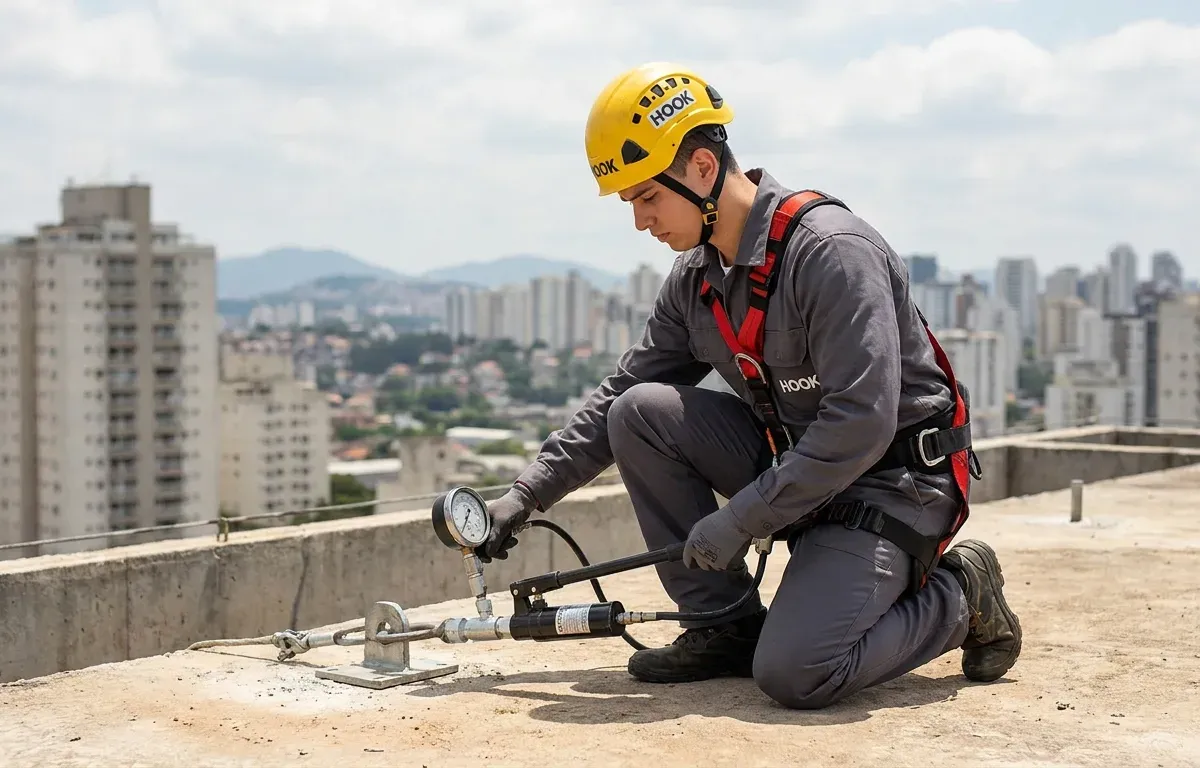 Teste de Arrancamento de Ancoragem — vistoria técnica em edificação